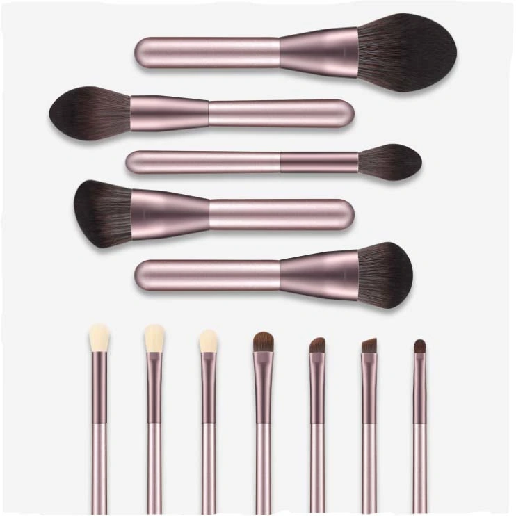 OEM Synthetic Hair 12PCS Makeup Brush Set Cosmetic Accessories with PU Bag