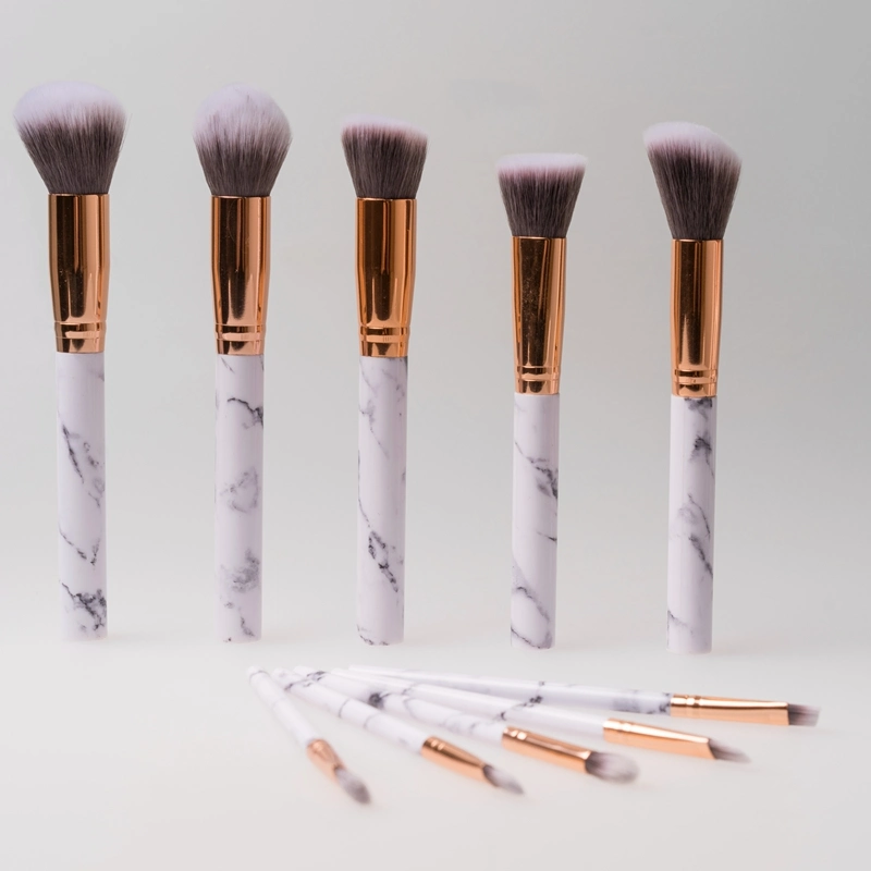 Hot Sale Gift Marble Makeup Brushes Wtih Customized Packaging Cosmetic Brush Set