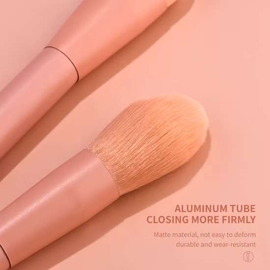 Ensemble de pinceaux de maquillage rose, Logo personnalisé, outil de maquillage, sac à pinceaux cosmétiques à Long manche, cadeau, pinceaux de beauté pour le visage, 10 pièces